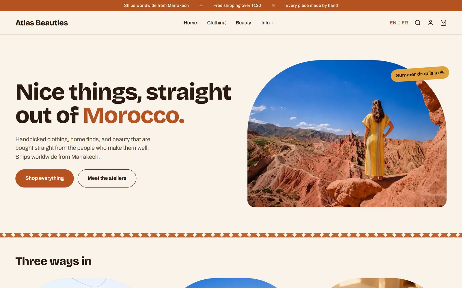 Atlas Beauties homepage: Nice things, straight out of Morocco