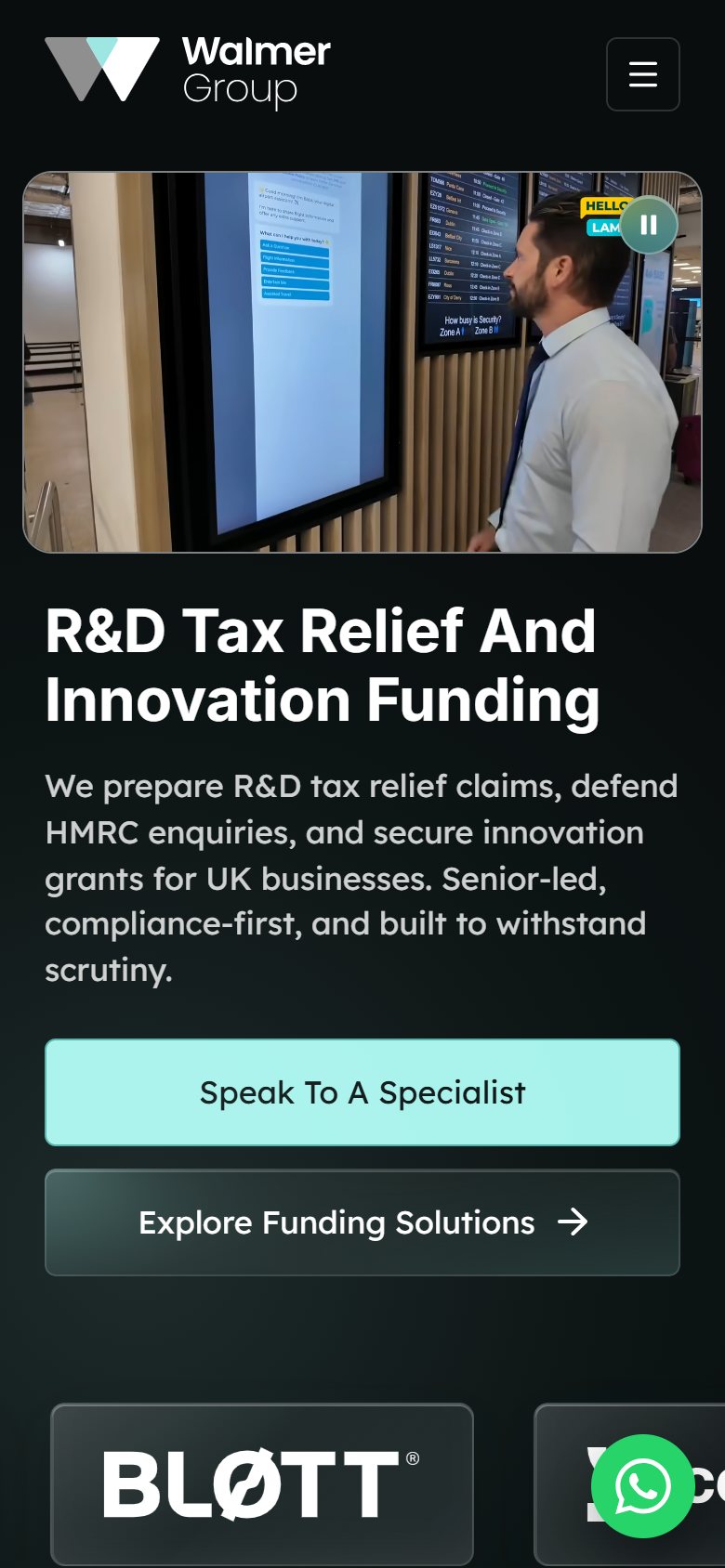 The redesigned homepage on a phone