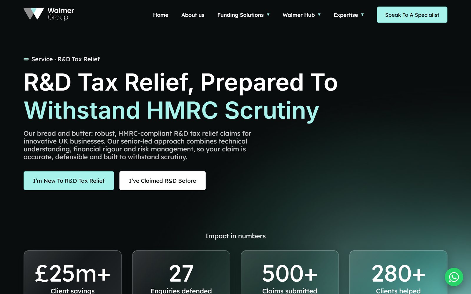 R&amp;D Tax Relief service page